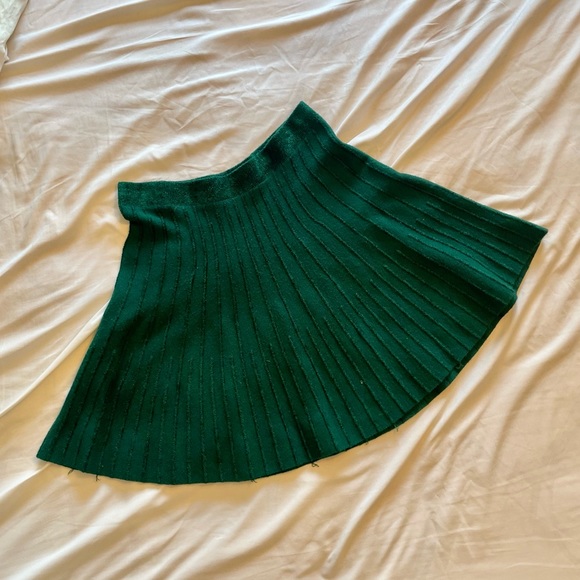 Anthropologie Meadow Rue Green Skater Skirt - Picture 4 of 8